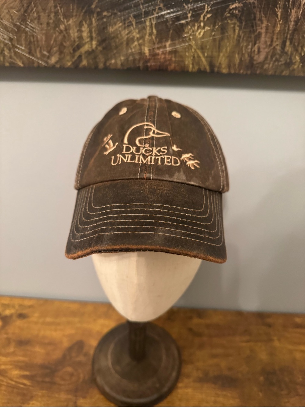 Ducks Unlimited‎ DU Leader K-Products Distressed Brown Strapback Hat Cap OSFA